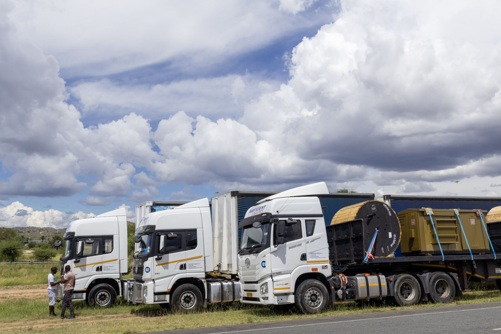 Loading equipment onto Proficient Logistics fleet